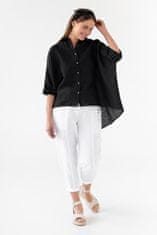 Magic Linen Lehká lněná košile HANA v černé barvě Velikost: XS/M