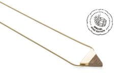 BeWooden Dámský náhrdelník s dřevěným detailem z vinného sudu White Wine Gold Necklace