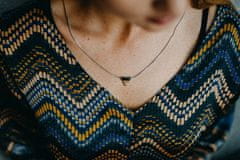 BeWooden Dámský náhrdelník s dřevěným detailem Lini Necklace Triangle stříbrná