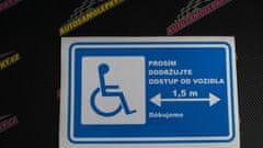 AUTOSAMOLEPKY.cz Samolepka Vozíčkář v autě 10 cm - varianta 2 (invalida)