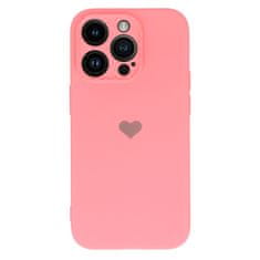 Vennus  Silikonové pouzdro se srdcem pro Iphone 14 Pro design 1 růžové
