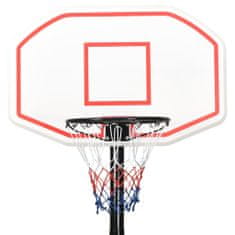 Greatstore Basketbalový koš bílý 258–363 cm polyethylen