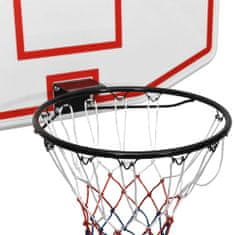 Greatstore Basketbalový koš bílý 109 x 71 x 3 cm polyethylen