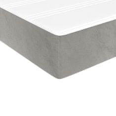 Petromila Box spring postel s matrací světle šedá 200x200 cm samet