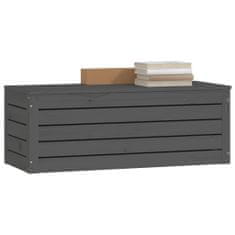 shumee Úložný box šedý 89x36,5x33 cm masivní borové dřevo