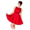 Dámské společenské šaty FOLD se sklady a páskem středně dlouhé červené - Červená - Numoco červená S