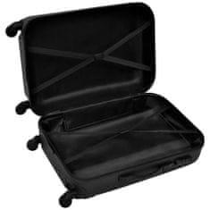 Greatstore Sada tří skořepinových kufrů na kolečkách, černá