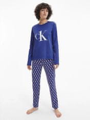 Calvin Klein Pyžamový set - QS6773E - X00 - Tmavě modrá s bílým logem - Calvin Klein S tm.Modrá