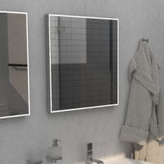 NIMCO Zrcadlo do koupelny s osvětlením v tenkém rámu po obvodu 70x70 cm NIMCO ZP 13077