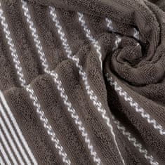 Eurofirany Bavlněný ručník LEO 50x90 Design91 tmavě hnědý