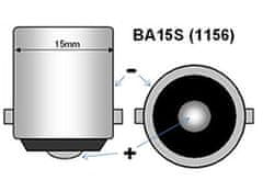 Rabel 24V LED autožárovka BA15S 21 smd 7014 P21W 1156 bílá