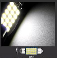 Rabel LED autožárovka 36 mm Canbus 15 LED 3030 SMD C5W C10W SV8,5 bílá