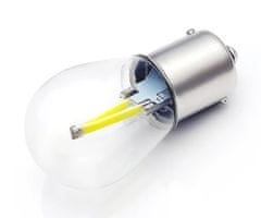 Rabel LED autožárovka BA15S 2 x COB filament P21W bílá + stabilizátor