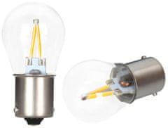 Rabel LED autožárovka BA15S 2 x COB filament P21W bílá + stabilizátor