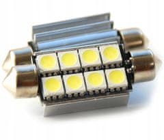 Rabel LED autožárovka 42 mm Canbus 8 smd 5050 C5W C10W C15W SV8,5 bílá