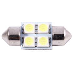 Rabel LED autožárovka 31 mm 4 smd 5050 C3W C5W C10W SV8,5 bílá