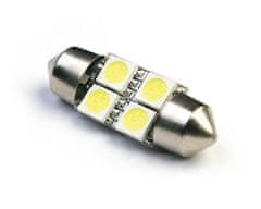 Rabel LED autožárovka 31 mm 4 smd 5050 C3W C5W C10W SV8,5 bílá