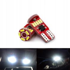 Rabel LED autožárovka W5W T10 15 smd 4014 5T Canbus bílá + stabilizátor