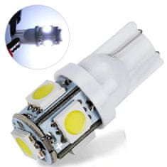 Rabel 24V LED autožárovka T10 W5W 5 smd 5050 bílá