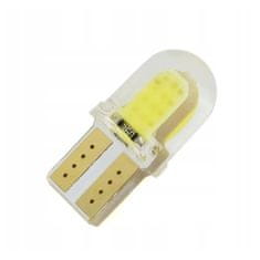 Rabel LED autožárovka T10 W5W mini 2 x COB sylicon gel HPC bílá