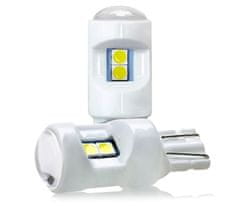 Rabel LED autožárovka T10 W5W 6 smd 3030 keramická bílá s čočkou