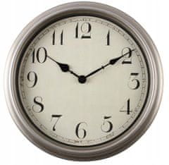 Uniglob Nástěnné hodiny Raffles 34,5 cm stříbrné