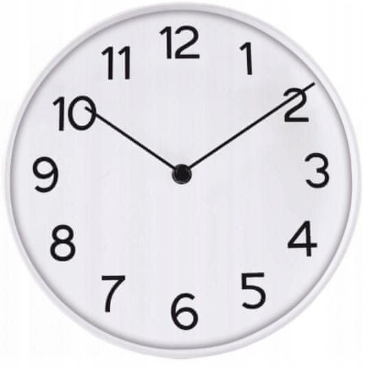 Uniglob Nástěnné hodiny s jelenem 25 x 4,5 cm bílé