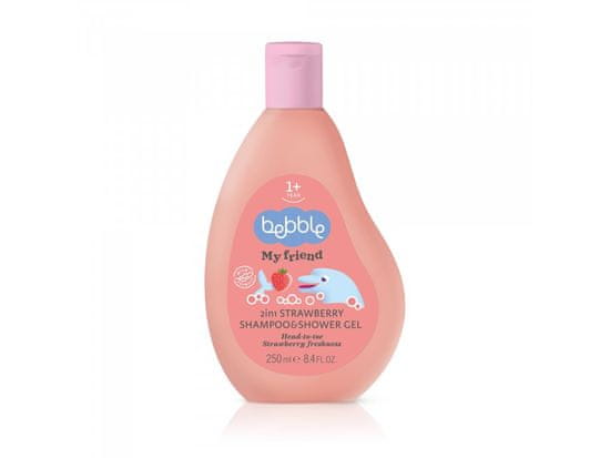 Bebble Dětský šampon a sprchový gel 2v1– Jahoda