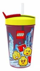 LEGO Kelímek s brčkem ICONIC Girl - žlutá/červená