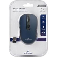 Bluestork Bezdrátová myš, 2,4 GHz, 6 tlačítek, modrá