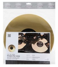 Santex Podložka pod talíř Vinylová deska zlatá 34cm 6ks