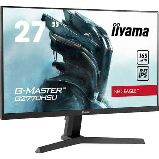 iiyama Herní obrazovka pro PC, IIYAMA G-Master Red Eagle G2770HSU-B1, 27 FHD, IPS panel, 0,8 ms, 165 Hz, HDMI / DisplayPort, FreeSync