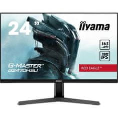 iiyama Herní obrazovka pro PC, IIYAMA G-Master Red Eagle G2470HSU-B1, 23,8 FHD, IPS panel, 0,8 ms, 165 Hz, HDMI / DisplayPort, FreeSync