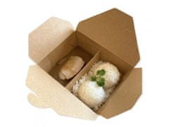 Česká reklamka EKO krabička na jídlo - dvoudílný, papírový menubox na jídlo 1400 ml (300 ks)