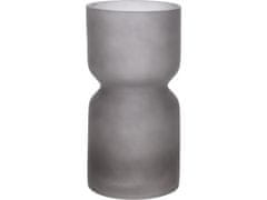 H & L Skleněná váza Elegant 22x11cm, šedá