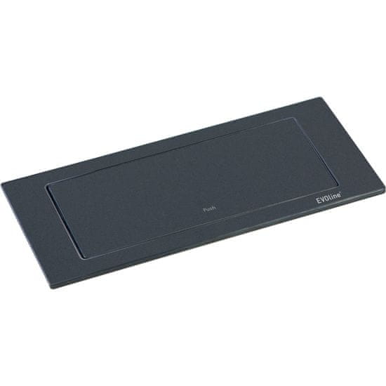 EVO+ EVOline BackFlip, 2 uzemněné zásuvky, 1 ks. USB C nabíječka, matná černá