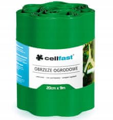 Cellfast Plastové zahradní obruby 20 cm x 9 m zelené