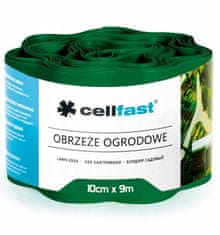 Cellfast Plastové zahradní obruby 10 cm x 9 m tmavě zelené