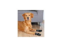 Protiskluzové ponožky černé L-XL, 2 ks pro psy bavlna/lycra