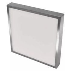 Emos Stříbrný přisazený LED panel s tenkým rámečkem hranatý 300 x 300mm 28,5W CCT Premium ZM6253