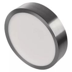 Emos Stříbrný přisazený LED panel s tenkým rámečkem kulatý 170mm 12,5W CCT Premium ZM5233
