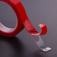 WOWO Pevná Transparentní Akrylová Montážní Páska, Oboustranná Samolepicí, 10mm x 3m
