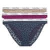 3 PACK - dámské kalhotky Bikini PLUS SIZE QD3975E-6Q2 (Velikost XXL)