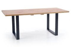 Halmar Jídelní stůl Venom 160-210 cm, dub wotan / černá
