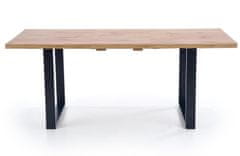 Halmar Jídelní stůl Venom 160-210 cm, dub wotan / černá