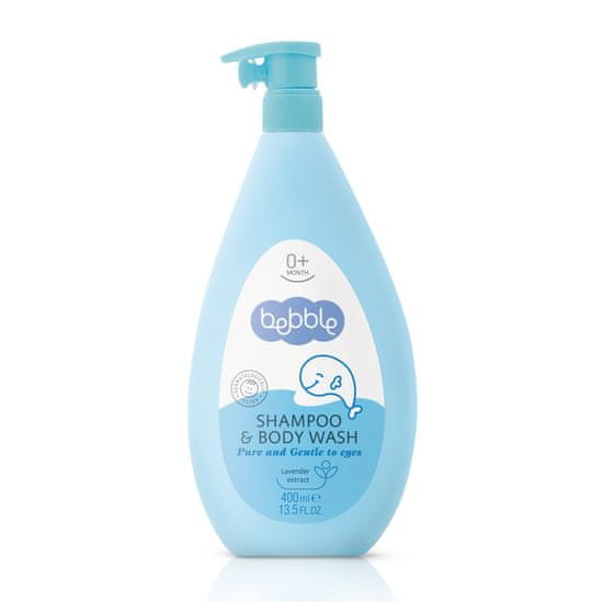 Bebble Dětský šampon a mycí gel s levandulí, 400 ml