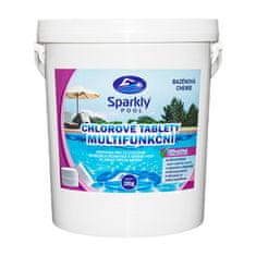 Sparkly POOL Chlorové tablety do bazénu 5v1 multifunkční 200g 10 kg