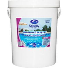 Sparkly POOL Chlorové tablety do bazénu 5v1 multifunkční 200g 25 kg