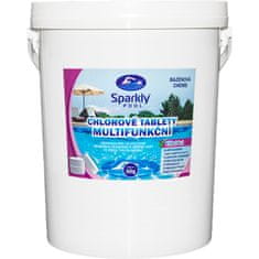 Sparkly POOL Chlorové tablety do bazénu 6v1 multifunkční 200g 25 kg