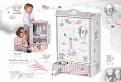 DeCuevas Dřevěná šatní skříň pro panenky se zásuvkami a doplňky - SKY 2019